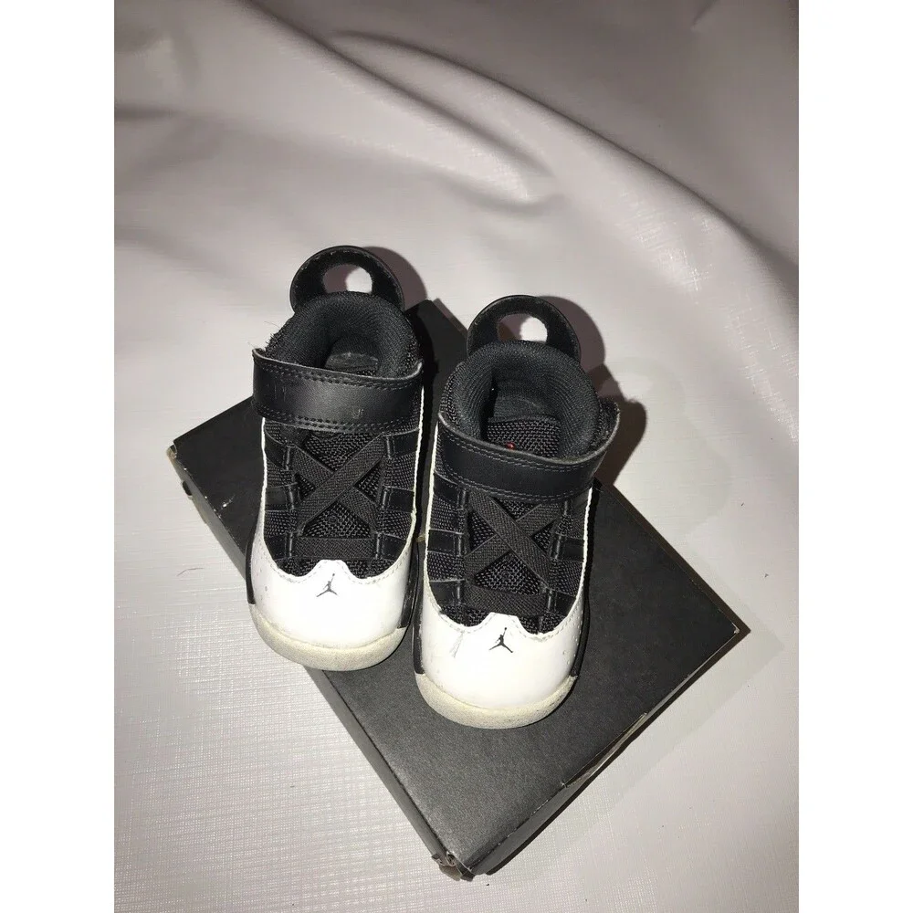 Jordan 6 Rings Toddler Black White Sneakers Baby Shoes 323420-067 Size 5C